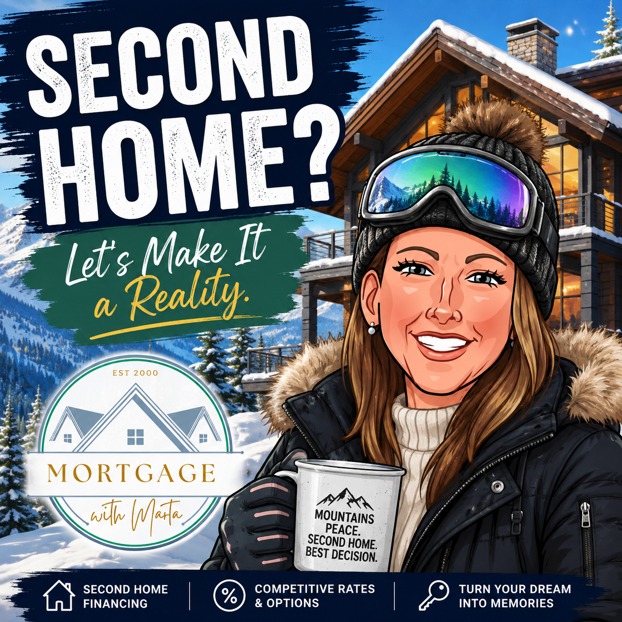 Second-home financing for a mountain or beach home